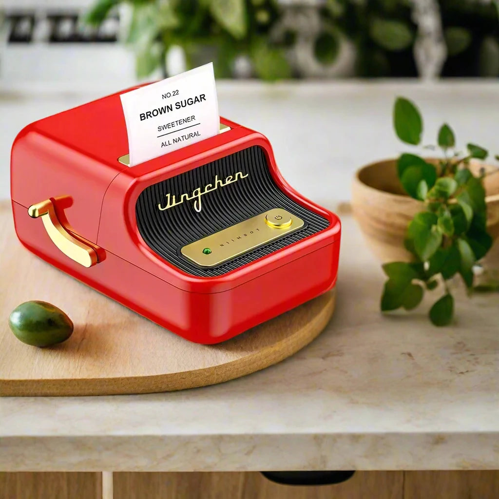 plastic plant label printers Mini Retro Portable Thermal Label Printer – THE CRIMSON TABLE
