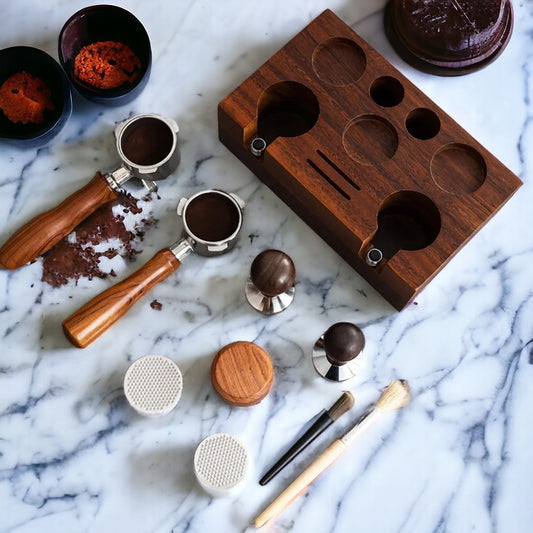 Walnut Coffee Tamper Barista Station