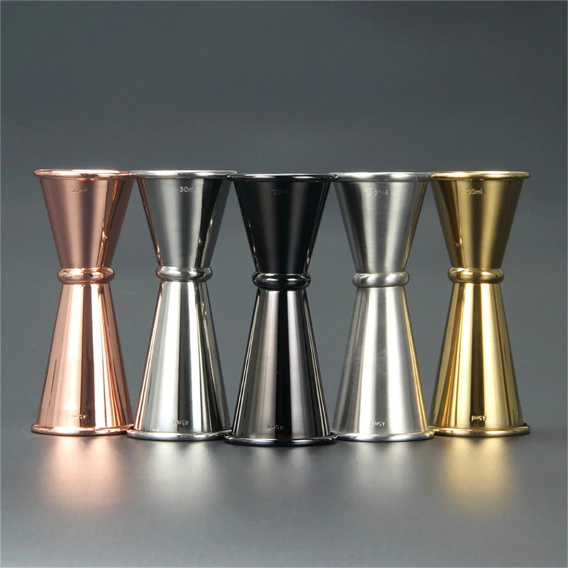 Metallic Double-Sided Cocktail Jigger