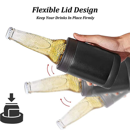 3-in-1 Beer Bottle and Can Cooler with Opener